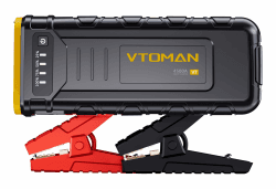 VTOMAN V7 Starthilfe Powerbank 4500A, 12V Autobatterie Starter Powerbank Mit Starthilfekabel, Booster Auto Starthilfe(Für Pkw Motor 10L Benzin und 8L Diesel) Mit LED, USB Schnelles Laden, 15V DC