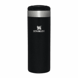 Stanley Aerolight Transit Thermobecher 0.47L - Hält 6 Stunden Heiß - Spülmaschinenfest - Kaffeebecher To Go Auslaufsicher - Kompatibel mit gängigen PKW-Getränkehalterungen - Thermosflasche - Black 470 ml Black Metallic