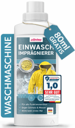 PLINTEX® Einwaschimprägnierung für Outdoorbekleidung und Funktionskleidung ohne Baumwollanteil I Imprägnierung Waschmaschine I Softshell, Gore-tex, Skibekleidung, Motorradbekleidung 580ml