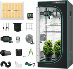 MARS HYDRO TS1000 Growzelt Komplettset Led Grow Tent Kit LED Grow Light Grow Lampe 80X80X160cm Indoor Grow Set mit 4" Belüftungssat TS1000-80x80x160cm