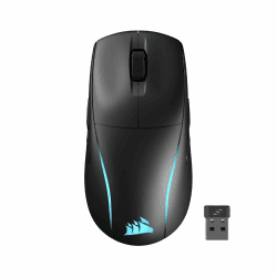 Corsair M75 Wireless RGB Leichte FPS Gaming-Maus – 26.000 DPI – Austauschbare Seitentasten – iCUE-Kompatibel – PC – Schwarz Drahtlos Schwarz