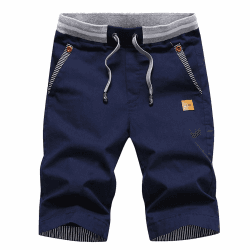 ZOXOZ Kurze Hosen Herren Shorts Herren Sommer Freizeit Chino Stretch Baumwolle mit Taschen L Navy Blue