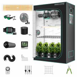 MARS HYDRO TSL2000 Growzelt Komplettset Led Grow Tent Kit LED Grow Light Grow Lampe 120X60X180cm Indoor Grow Set mit 4" Belüftungssatz TSL2000-120x60x180cm