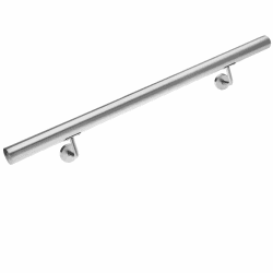 MONZANA® Edelstahl Handlauf V2A Geländer Treppengeländer 100 cm Wandhandlauf Wandhalterung Innen & Außen 100cm