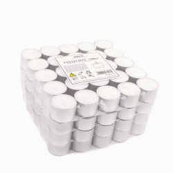 pajoma® Teelichter, Weiß | unbeduftete Teelichter | Brenndauer: 8 Std. - 20g Wachsgewicht, 25 x 38 mm | Gastro, Hochzeit, Dekorieren, Feiern, Entspannen Unbeduftet 100 Stück (1er Pack)