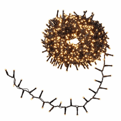 hellum Lichterkette 288 LED warmweiß, Lichterkette Weihnachtsbaum, LED Lichterkette außen, Snake Lichterkette, LED Lichterkette warmweiß 5,74 m < 59 Lumen, Kabelfarbe schwarz 152395 Warmweiß 288 LED / 5,74m beleuchtet