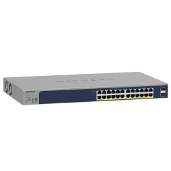 NETGEAR PoE Switch 24 Port (GS724TP V3), Gigabit PoE+ Smart Managed Switch 19 Zoll, 24x PoE+ 190W, 2X 1G-SFP, Desktop oder Rack-Montage, ProSAFE Lifetime-Garantie Managed POE+ 190W 24-Port