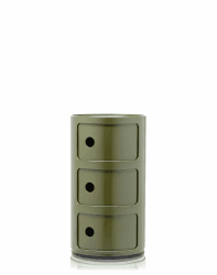 Kartell Componibili, 3 Elements, Grün, Runde Basis 3-fächer Grün