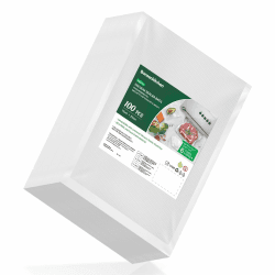 Bonsenkitchen Vakuumierbeutel 15x25cm, 100 Beutel Profi-Folienbeutel für alle Vakuumiergerät, vakuumbeutel für lebensmittel, Sous Vide Gefrierbeutel, Einschweissbeutel, BPA-frei 100 Beutel 15x25 cm