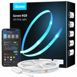Govee LED Strip Smart RGB WiFi LED Streifen 5m, Lichterkette Band App Steuerung WLAN, Funktioniert mit Alexa und Google Assistant, Musik Sync Farbwechsel DIY Deko für Schlafzimmer Küche Wohnzimmer
