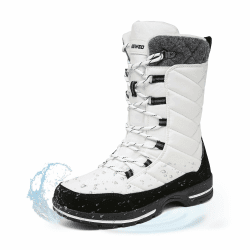 Geweo Schneestiefel Damen Wasserdicht Winterstiefel Warme Gefüttert Bequem 2024 Winter Boots Waterproof Rutschfeste Winterschuhe Unisex 37-42EU(Schmaler Zehenbereich Bitte eine Nummer größer wählen) 37 EU Winter Weiß Wasserdicht