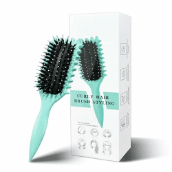 Curl Hair Brush, Lockenbürste, Curl Define Styling Brush, Curl Define Stylingbürste, Wildschweinborsten Haarbürste, Haarbürste zum Entwirren für Frauen (Grün)