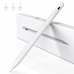 BAZO Stift für iPad - 2018-2024 Pencil 2. Generation mit Schnellladeleistung Palm Rejection und Neigungssensitivität Stylus für iPad Pro 13''/12,9''/11''/ für iPad 6-10.Gen/Mini 5/6.Gen/Air 3/4.Gen Weiß
