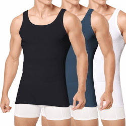Unterhemd Herren 3/5er Pack Tank Top Baumwolle Männer Schwarz Weiss Mehrfarbig XL 1 Schwarz + 1 Weiß + 1 Marineblau