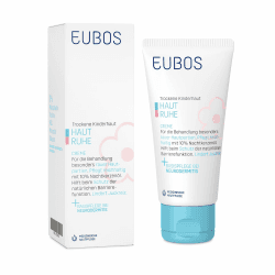 EUBOS HAUT RUHE | Creme | Beruhigende Pflege für empfindliche, trockene Kinder- und Babyhaut | Lindert Juckreiz und spendet Feuchtigkeit | Hautverträglichkeit dermatologisch bestätigt | 50ml 50 ml (1er Pack) Creme 50ml