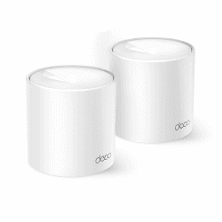 TP-Link Deco X1500 Mesh WLAN Set (2 Pack), Wi-Fi 6 AX1500 Dual Band Router & Repeater, 2X Gigabit Ports für Jede Einheit, empfohlen für Häuser mit 3-4 Schlafzimmern, Umfassender Jugendschutz, WPA3 AX1500 2er-Set