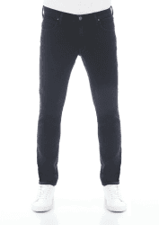 Lee Herren Jeans Luke Slim Fit Hose Tapered Männer Jeanshose Baumwolle Denim Stretch Blau Schwarz Grau w30 w31 w32 w33 w34 w36 w38 32W / 32L Rinse Black (Lss2pcqe3)