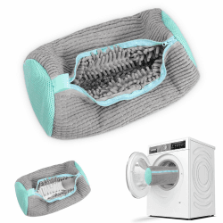 Schuhwaschbeutel Waschmaschine, 1 Pcs Waschbeutel Schuhe,Schuhbeutel Waschmaschine,Wäschesack Schuhe,Laundry Shoe Bag,für alle Schuharten und größen,schonen sowohl Schuhe als auch Waschmaschine (Grau) 1pcs Grau