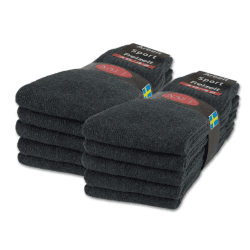 10 | 20 | 30 Paar Sportsocken Tennissocken Arbeitssocken Herren & Damen Socken Baumwolle 39-42 10 Paar | Anthrazit