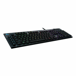 Logitech G815 mechanische Gaming-Tastatur, Clicky GL-Tasten-Switch mit flachem Profil, LIGHTSYNC RGB, Schlankes Design, 5 Programmierbare G-Tasten, Deutsches QWERTZ-Layout - Carbon Clicky Schalter G815