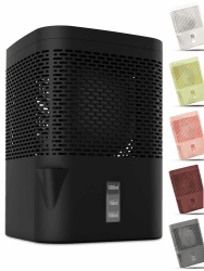BonAura® AirOne Luftentfeuchter ohne Strom bis 23m² I 360° Belüftung I Raumentfeuchter mit Ausgießer & 680g Luftentfeuchter Granulat I Schimmel- und Geruchsschutz I Raum Entfeuchter Wohnung Midnight Black