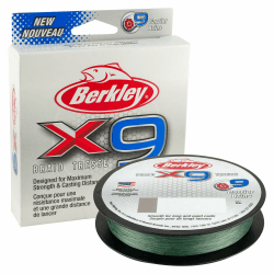 Berkley X9 geflochtene Angelschnur – 9-fache geflochtene Schnur zum Salzwasser- und Süßwasserangeln 36.3kg| 164yd | 150m Low-Vis Grün