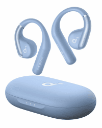 soundcore by Anker Open-Ear Kopfhörer AeroFit, 42h Akku, IPX7 Wasserschutz, Ultra bequemes Design, Sicherer Halt, Ausgeglichener Sound, Bluetooth 5.3, Kabellose Earbuds für kleine Ohren Zartblau