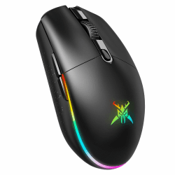 TECKNET Kabellose Gaming-Maus, 8000 DPI Wiederaufladbare Gaming-Maus, Dual-Modus 2,4 G und Kabelgebundene Maus, 6 RGB-Modi, PC-Gaming-Maus mit Programmierbaren Tasten, für Windows XP/11/10/8/7, etc 2.4G