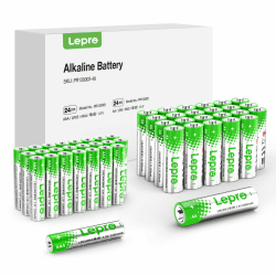 Lepro AA & AAA Batterien, 24 Stück AA + 24 Stück AAA, Alkaline Batterie 1,5V - Langlebig, Leistungsstark & Auslaufsicher, Ideal für Fernbedienungen, Spielzeug, Uhren, Taschenlampen UVM 48 Stück AA + AAA