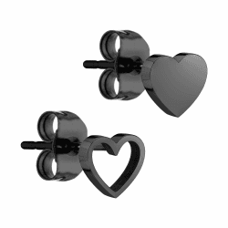 LIEBESKIND Damen-Ohrstecker Edelstahl schwarz