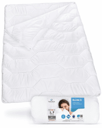 4-Jahreszeiten Bettdecke 135x200 Blanco, Flauschige Ganzjahresdecke mit 2 Lagen, Ideal für Winter & Sommer, Ideale Hygiene für Allergiker, Feuchtigkeitsregulierend & atmungsaktiv, Blanket 135 x 200 cm 4-jahreszeiten Bettdecke 135 x 200