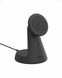 Anker MagGo MagSafe kompatibles 2-in-1 Ladegerät, Qi2 Zertifiziert 15W Schnellladegerät Ständer, Einstellbar stabil, Für iPhone 16/15/14/13/12, AirPods Pro und mehr (Ohne Netzteil) Schwarz