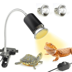 NANEEZOO Schildkröten Wärmelampe - Reptilien Terrarium Lampe 25W Reptilien Heizlampe UV Wärmespotlampe mit Clip E27 Wärmestrahler Aquarium Tiere - für Schildkröte, Eidechse, Spinne, chlange 3 Stück (1er Pack)