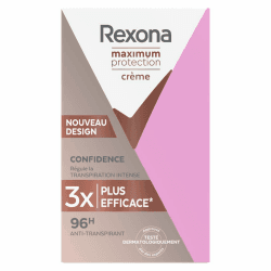Rexona Women Maximum Protection Anti Transpirant Deo Creme Confidence Deodorant mit 96 Stunden Schutz gegen starkes Schwitzen und Geruch mit 3x Schutz bei Stress, Hitze & Bewegung 45 ml Confidence 45 ml (1er Pack)