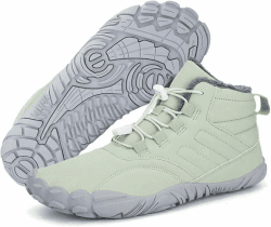 Deedlite Barfußschuhe Damen Winter, Extrem Warme Gefütterte, Winterschuhe Herren Wasserdicht, Outdoor Winterstiefel 37 EU E 902hellgrün