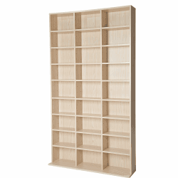 tectake Regal Aufbewahrung, offene Schrank Wand stehend für CDs, DVDs, als Bücherregal, Raumtrenner, Ständer oder Vitrine für Sammlungen und Hobby - buche Buche | Nein 401702