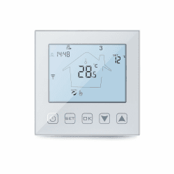 KETOTEK Fußbodenheizung Thermostat WiFi Wasser Heizung Warmwasser 3A, Kompatibel mit Alexa, Tuya Smart Life APP, Intelligente Thermostat Wasser Fussbodenheizung Raumthermostat Weiß 3A Fussbodenheizung Wasser Weiß