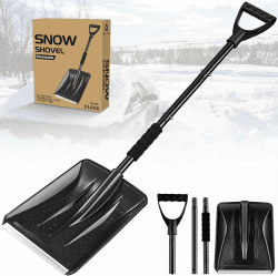 UMUACCAN Snow Removal Shovel Schneeschaufel Ergonomisches Design Abnehmbares 4-in-1-Design kann in Zwei Verschiedene Längen geformt Werden Geeignet für Schnee-, Garten- und Campinganlässe Size2