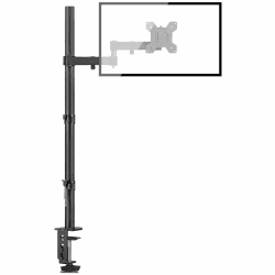 Bracwiser einzelnen Voll einstellbare Stehhöhe Monitorarm Standhalterung 800 mm hoch für Monitor Computerbildschirm 13 15 17 19 20 22 23 24 26 27 30 32 Zoll VESA 75 100 MD7821 80cm pole Schwarz