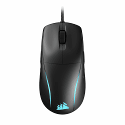 Corsair M75 Wired RGB Leichte FPS Gaming-Maus – 26.000 DPI – Austauschbare Seitentasten – PC – Schwarz Verkabelt Schwarz