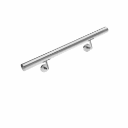 MONZANA® Edelstahl Handlauf V2A Geländer Treppengeländer 50 cm Wandhandlauf Wandhalterung Innen & Außen 50cm