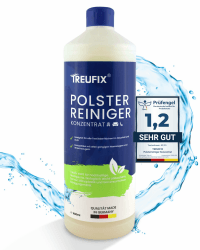 Treufix - Polsterreiniger Konzentrat für Sofa, Couch & Matratzen - Effektives Teppich Reinigungsmittel 1L - Geeignet für Waschsauger, Nasssauger und Handreinigung inkl. E-Book - Made in DE 1 l (1er Pack)
