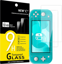 NEW'C 3 Stück, Panzer Schutz Glas für Nintendo Switch lite, Frei von Kratzern, 9H Härte, HD Displayschutzfolie, 0.33mm Ultra-klar, Ultrabeständig SwitchLite 5,5 Zoll Transparent