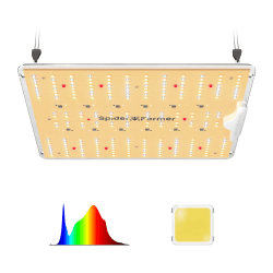 Spider Farmer LED Grow Lampe SF1000D LED Vollspektrum Pflanzenlampe mit Samsung LM301B Dioden 100W Abdeckung 60x60cm Grow Light Wachstumslampe für Growzelt Zimmerpflanzen Gemüse Blume SF1000D-100W