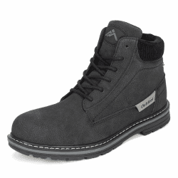 CC-Los Herren Winterschuhe Warme Gefüttert Winterstiefel Wasserabweisend Rutschfest Klassische Wanderschuhe, Gr. 40-48 EU 43 EU Schwarz 46f