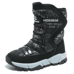 GUBARUN Schneestiefel Jungen Mädchen Winterstiefel Kinder Winter Outdoor Wasserdicht Warme Stiefel 37 EU N Schwarz