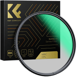 K&F Concept Nano X-Serie Polfilter 62mm CPL Filter Polarisationsfilter MRC mit 28x vergütet