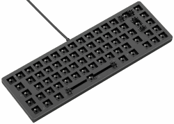 GLORIOUS Gaming GMMK 2 Compact 65% Barebones (Frame Only) – Mechanisches Gaming-Tastaturgrundgerüst, Kompakt-TKL (65%), Aluminium, individuell anpassbar, RGB, International/ISO Layout - Schwarz EU-Layout Compact (65%) Schwarz