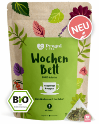 PregniVital® - Wochenbett Tee - 100% BIO Rückbildungstee - mit Frauenmantel, Schafgarbe und Hirtentäschelkraut nach traditionellem Hebammen-Wissen - nach der Geburt - 15 Teebeutel Beutel: 15 St. (1er Pack)