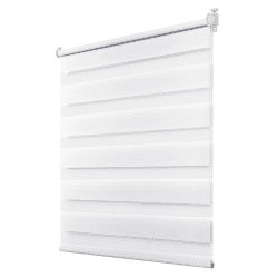Deswell Doppelrollo Klemmfix ohne Bohren Weiß B110 x H120 cm (Stoffbreite 106cm) Rollos für Fenster ohne Bohren für Fenster mit Lichtdurchlässig & Verdunkelnd/Höhe Stufenlos Verstellbar B110 x H120 cm Weiß